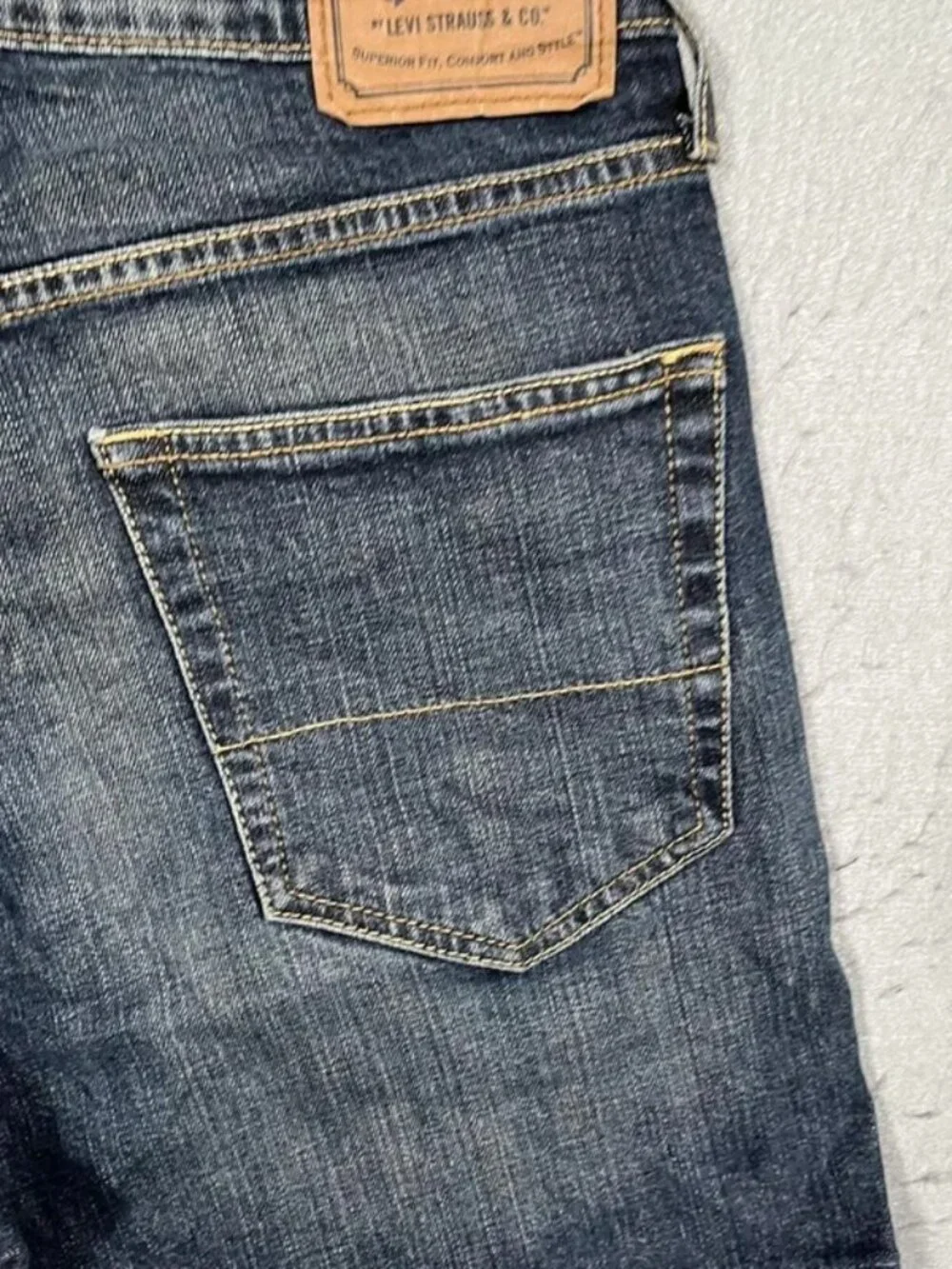 Levi’s Signature Dark Blue Denim Shorts Vintage W32 I6